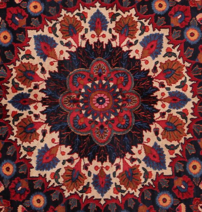 Mashad Red Hand Knotted 90 X 128  Area Rug 400-16805 Image 1