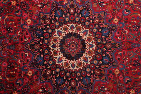 Mashad Red Hand Knotted 90 X 128  Area Rug 400-16805 Image 2