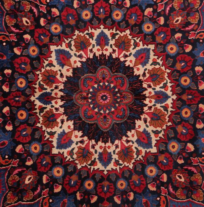 Mashad Red Hand Knotted 90 X 128  Area Rug 400-16805 Image 3