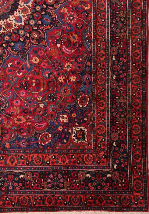 Mashad Red Hand Knotted 90 X 128  Area Rug 400-16805 Image 4