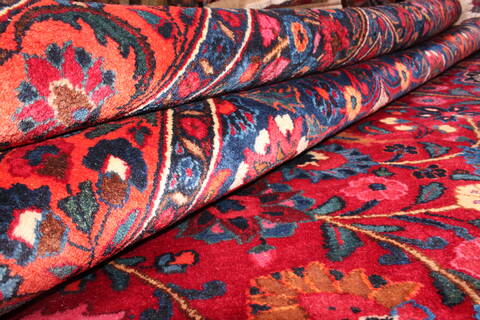 Mashad Red Hand Knotted 90 X 128  Area Rug 400-16805 Image 8