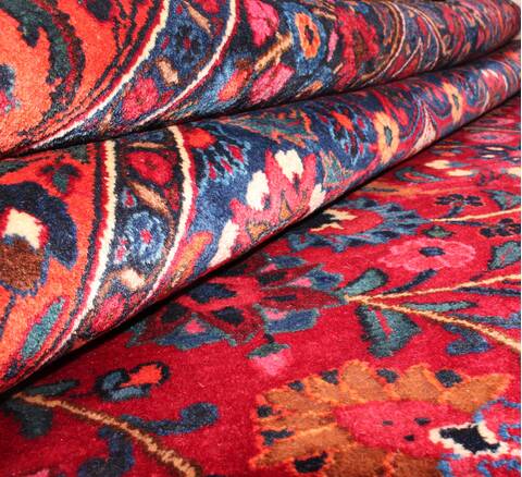 Mashad Red Hand Knotted 90 X 128  Area Rug 400-16805 Image 9