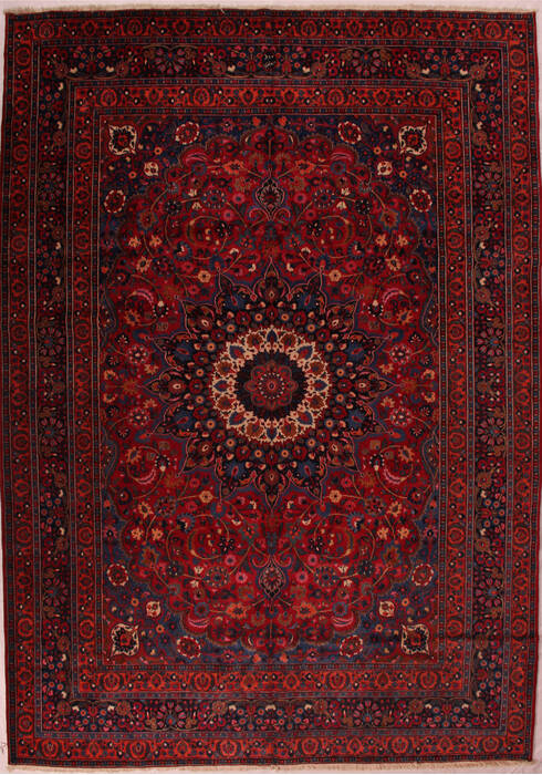 Mashad Red Hand Knotted 90 X 128  Area Rug 400-16805 Image 0