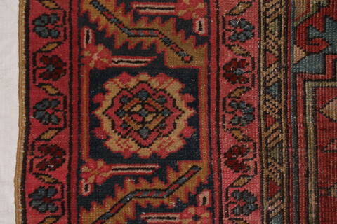 Heriz Red Hand Knotted 96 X 126  Area Rug 400-16808 Image 13