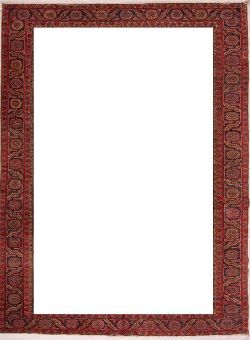 Heriz Red Hand Knotted 96 X 126  Area Rug 400-16808 Image 17