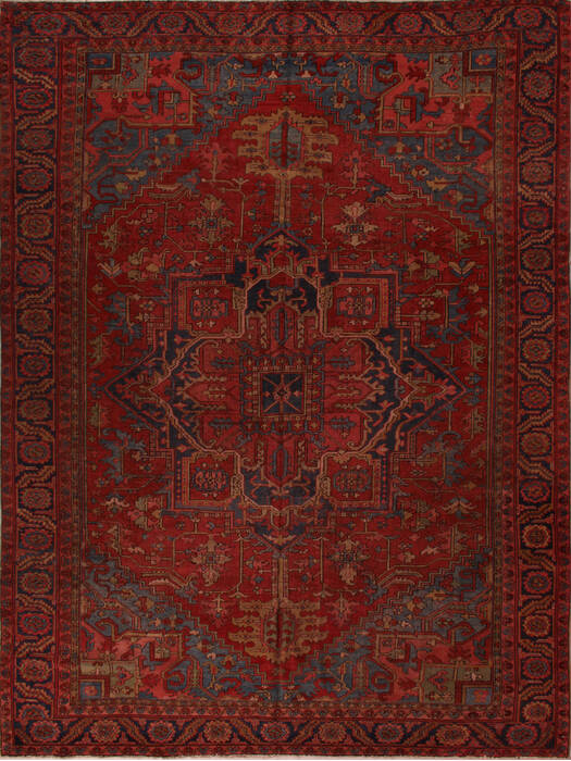 Heriz Red Hand Knotted 96 X 126  Area Rug 400-16808 Image 0