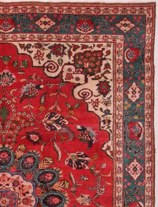Tabriz Red Hand Knotted 811 X 120  Area Rug 400-16810 Image 7