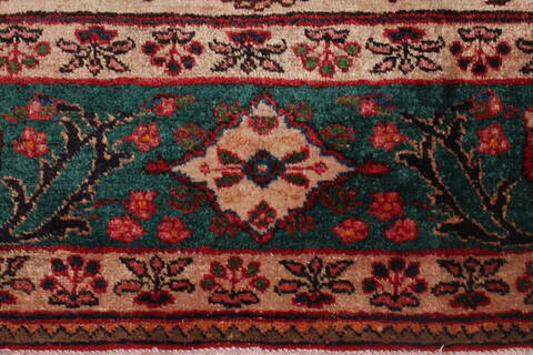 Tabriz Red Hand Knotted 811 X 120  Area Rug 400-16810 Image 9