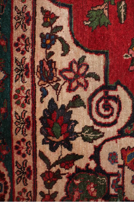 Tabriz Red Hand Knotted 811 X 120  Area Rug 400-16810 Image 10