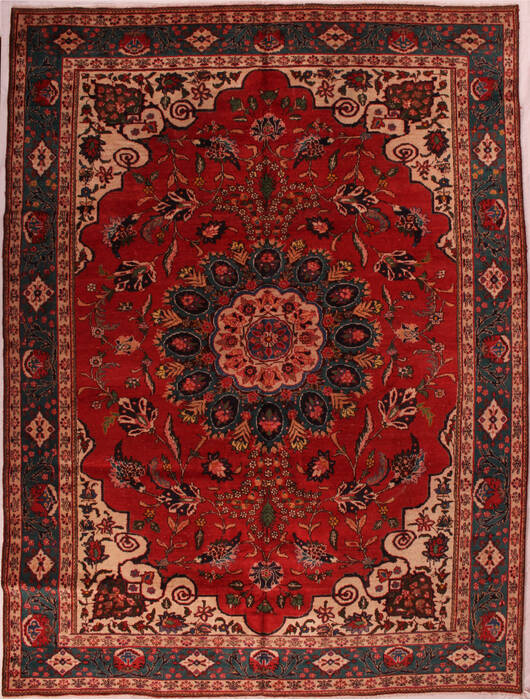 Tabriz Red Hand Knotted 811 X 120  Area Rug 400-16810 Image 0