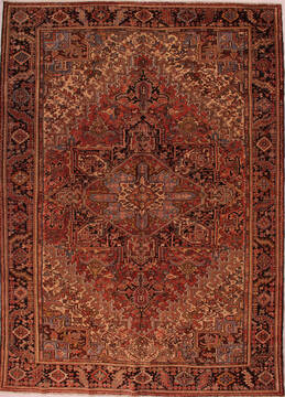 Persian Heriz Red Rectangle 10x13 ft Wool Carpet 16811