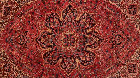 Ardebil Red Hand Knotted 98 X 133  Area Rug 400-16813 Image 14