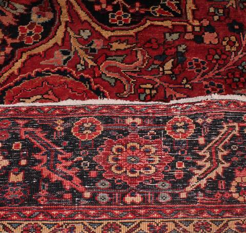 Ardebil Red Hand Knotted 98 X 133  Area Rug 400-16813 Image 10
