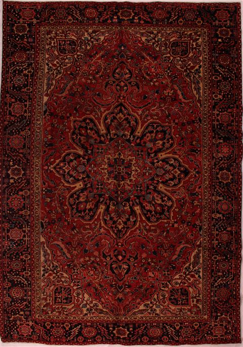 Ardebil Red Hand Knotted 98 X 133  Area Rug 400-16813 Image 0