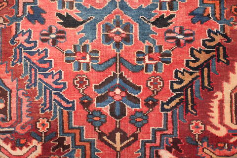 Bakhtiar Red Hand Knotted 98 X 124  Area Rug 400-16814 Image 6
