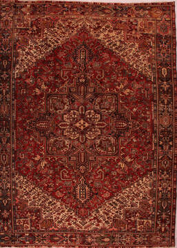 Persian Heriz Red Rectangle 10x13 ft Wool Carpet 16815