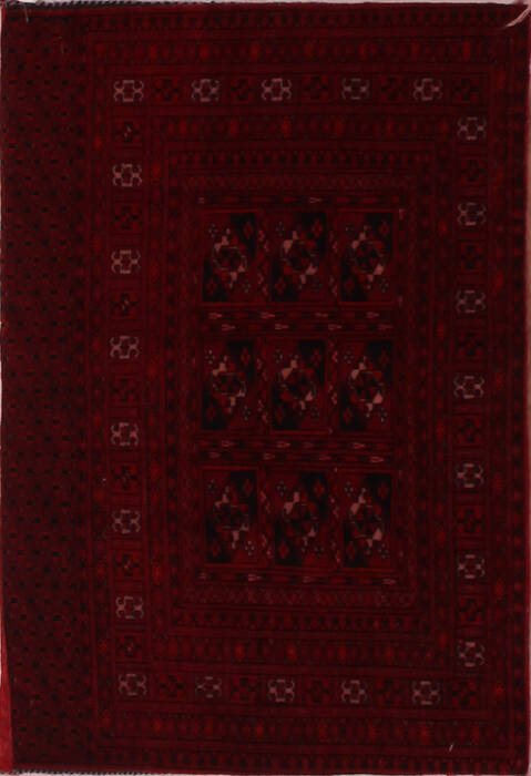 Turkman Red Hand Knotted 25 X 33  Area Rug 400-16826 Image 0