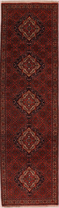 Bidjar Red Runner Hand Knotted 30 X 108  Area Rug 400-16834 Image 0