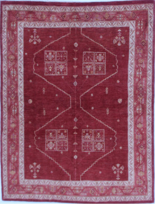 Gabbeh Orange Hand Knotted 55 X 74  Area Rug 250-16861 Image 0