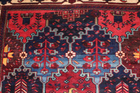 Bakhtiar Multicolor Runner Hand Knotted 51 X 96  Area Rug 400-16892 Image 5