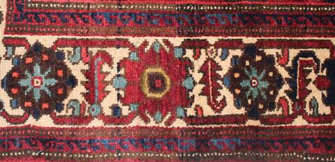 Bakhtiar Multicolor Runner Hand Knotted 51 X 96  Area Rug 400-16892 Image 2