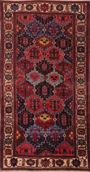 Bakhtiar Multicolor Runner Hand Knotted 51 X 96  Area Rug 400-16892 Image 0
