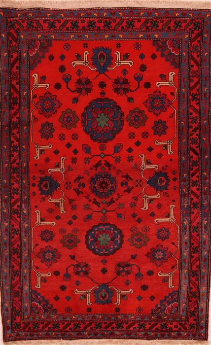 Bakhtiar Red Hand Knotted 46 X 73  Area Rug 400-16913 Image 0