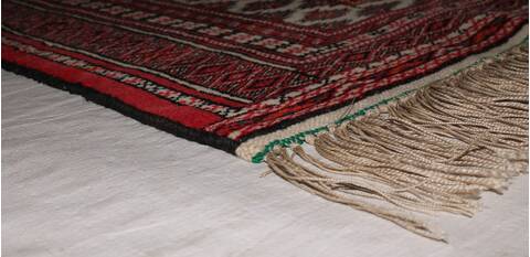 Turkman Red Hand Knotted 46 X 69  Area Rug 400-16916 Image 3