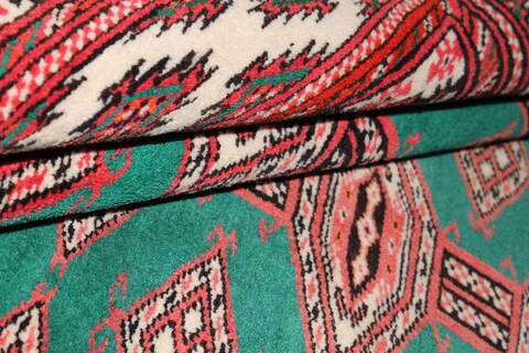 Turkman Red Hand Knotted 46 X 69  Area Rug 400-16916 Image 7