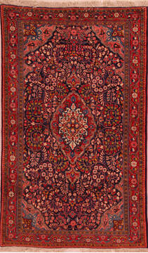 Jozan Red Hand Knotted 4'5" X 7'0"  Area Rug 400-16920
