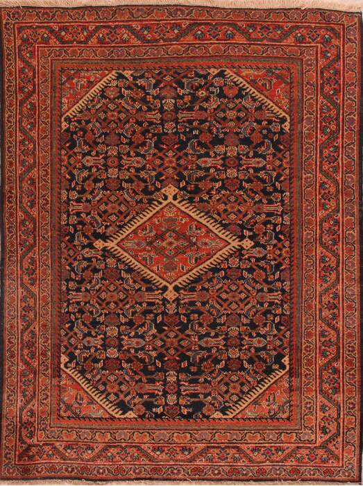 Arak Blue Hand Knotted 49 X 66  Area Rug 400-16922 Image 0