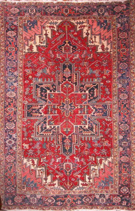 Heriz Red Hand Knotted 611 X 106  Area Rug 400-16931 Image 0