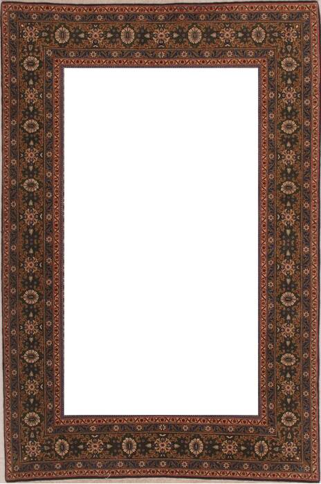 Qum Red Hand Knotted 46 X 69  Area Rug 400-16938 Image 3