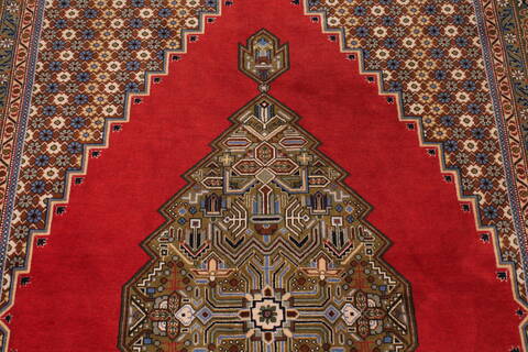 Qum Red Hand Knotted 46 X 69  Area Rug 400-16938 Image 8