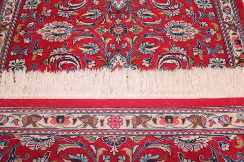 Qum Red Runner Hand Knotted 27 X 64  Area Rug 400-16943 Image 2