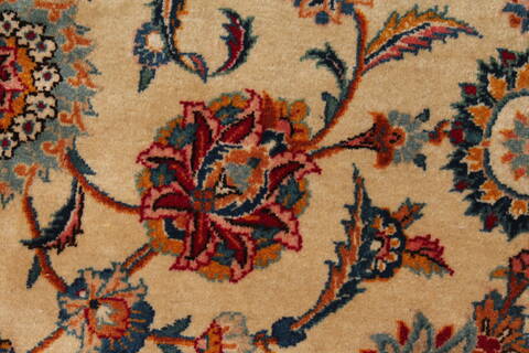 Kashan White Hand Knotted 90 X 1211  Area Rug 400-16954 Image 12