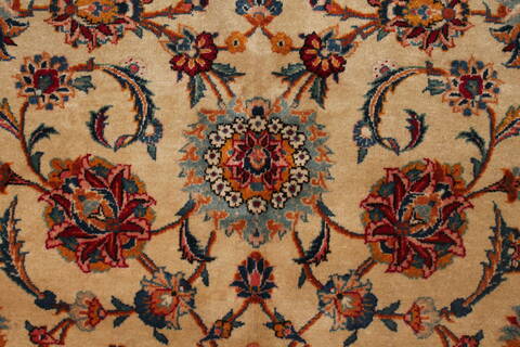 Kashan White Hand Knotted 90 X 1211  Area Rug 400-16954 Image 13