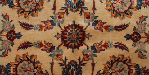 Kashan White Hand Knotted 90 X 1211  Area Rug 400-16954 Image 15