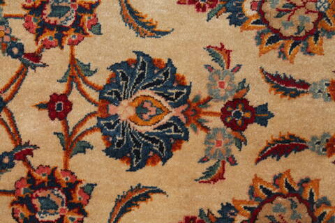 Kashan White Hand Knotted 90 X 1211  Area Rug 400-16954 Image 17