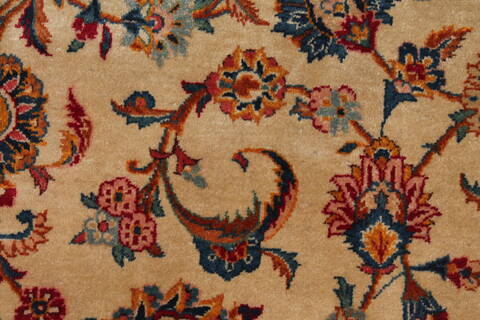 Kashan White Hand Knotted 90 X 1211  Area Rug 400-16954 Image 20