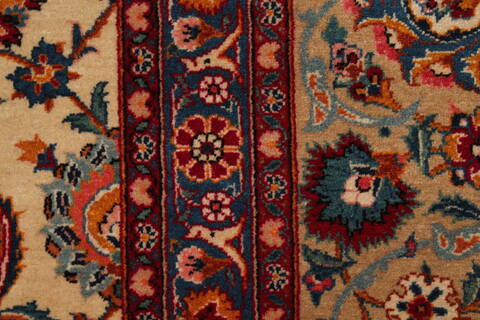 Kashan White Hand Knotted 90 X 1211  Area Rug 400-16954 Image 21