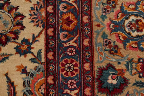 Kashan White Hand Knotted 90 X 1211  Area Rug 400-16954 Image 22