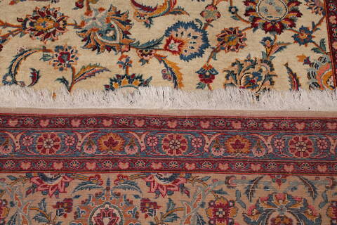 Kashan White Hand Knotted 90 X 1211  Area Rug 400-16954 Image 24