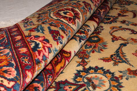Kashan White Hand Knotted 90 X 1211  Area Rug 400-16954 Image 26