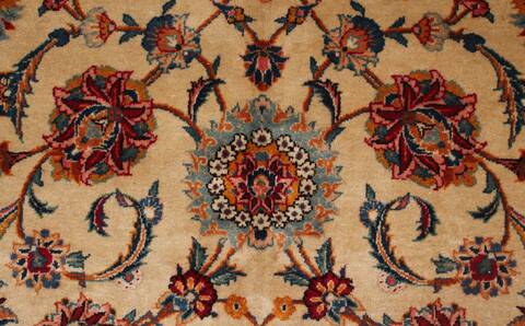 Kashan White Hand Knotted 90 X 1211  Area Rug 400-16954 Image 28