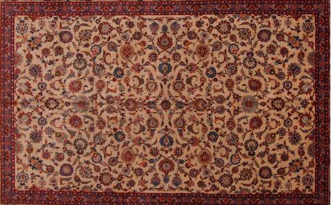 Kashan White Hand Knotted 90 X 1211  Area Rug 400-16954 Image 31