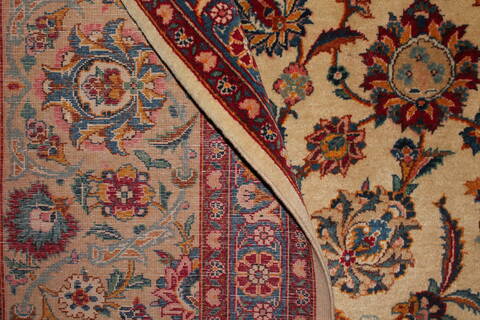 Kashan White Hand Knotted 90 X 1211  Area Rug 400-16954 Image 33