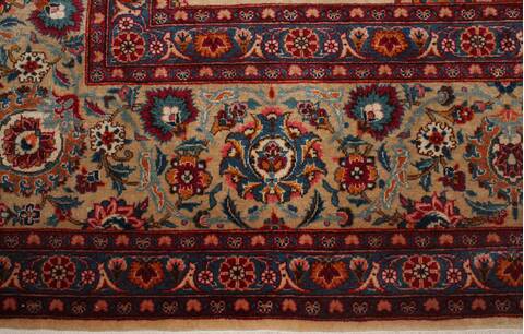Kashan White Hand Knotted 90 X 1211  Area Rug 400-16954 Image 3
