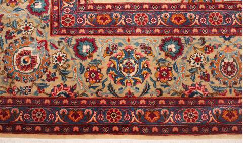 Kashan White Hand Knotted 90 X 1211  Area Rug 400-16954 Image 4