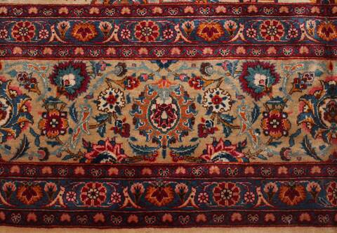 Kashan White Hand Knotted 90 X 1211  Area Rug 400-16954 Image 5